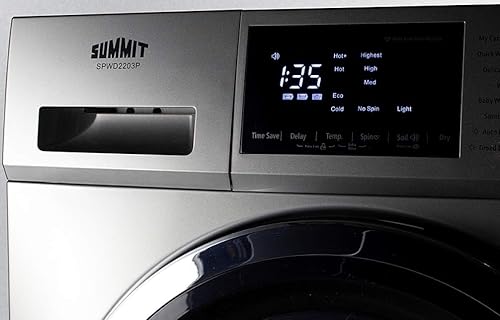 Miniatura 8 de Summit Appliance SPWD2203P - Combo de lavadora/secadora de 24 pulgadas de ancho y 115 V en platino para uso sin ventilación, capacidad de 2.7 pies