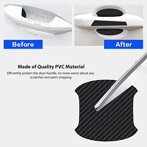 Reswish 16 Pieces Car Door Handle Scratch Protector,Arbon Fiber Car Door Handle Paint Scratch Protector Sticker,Scratches Protective Films Side Sticker Scratches Car Door Protector (Carbon Fiber) #TOP6