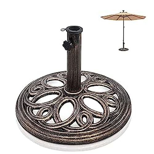 GOPLUS Sonnenschirmständer Metall, Schirmständer für Schirmstöcke 38mm / 48mm, Sonnenschirm Ständer φ 45cm, Sonnenschirm Fuß 10kg, Marktschirmständer Balkonschirmständer Bronze