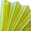 30x135cm Holographic Clear PVC Vinyl 0.4mm Iridescent Laser Transparent Rainbow Film for DIY Hair Clips Patchwork Craft Supplies (Yellow) #2