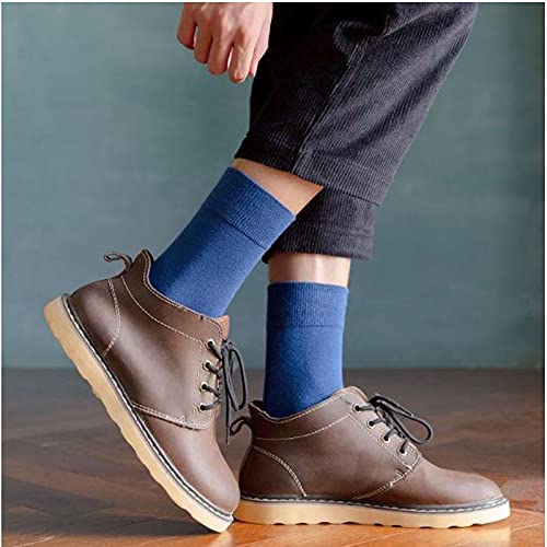 Xwwdp 10 Pairs Men's Cotton Socks Autumn Winter Business Breathable Male Crew Dress Socks (Color : A, Size : 39-45) #TOP3