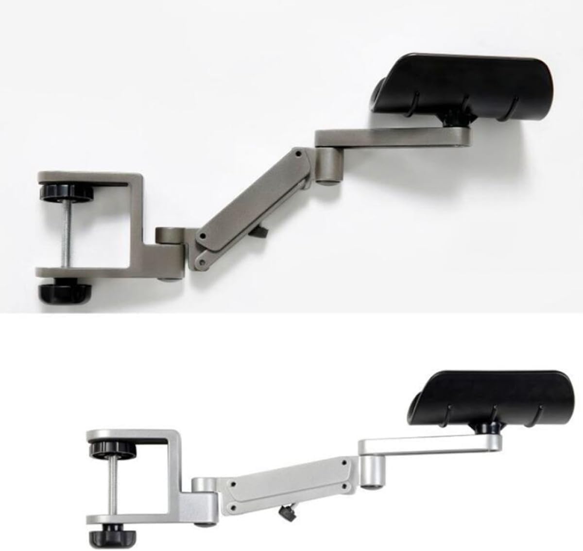 Ergonomic Aluminum Computer Arm Support Adjustable Height and Wrist Pad for Home Office Use