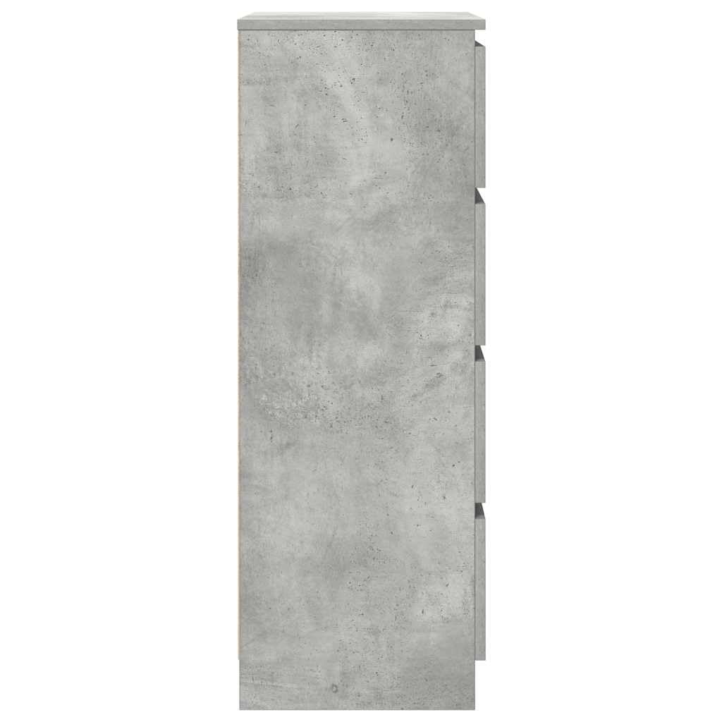 vidaXL Credenza Minimalista Elegante Moderna con 4 Cassetti Pratica Resistente Madia Armadietto Cassettiera Grigio Cemento 60x35x98,5 cm Multistrato