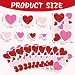 9 Sheets Valentines Day Window Clings Decorations, Heart Stickers Decor for Galentine's Day, Red Pink Decals for Home, Office, Classroom, Glass Doors
