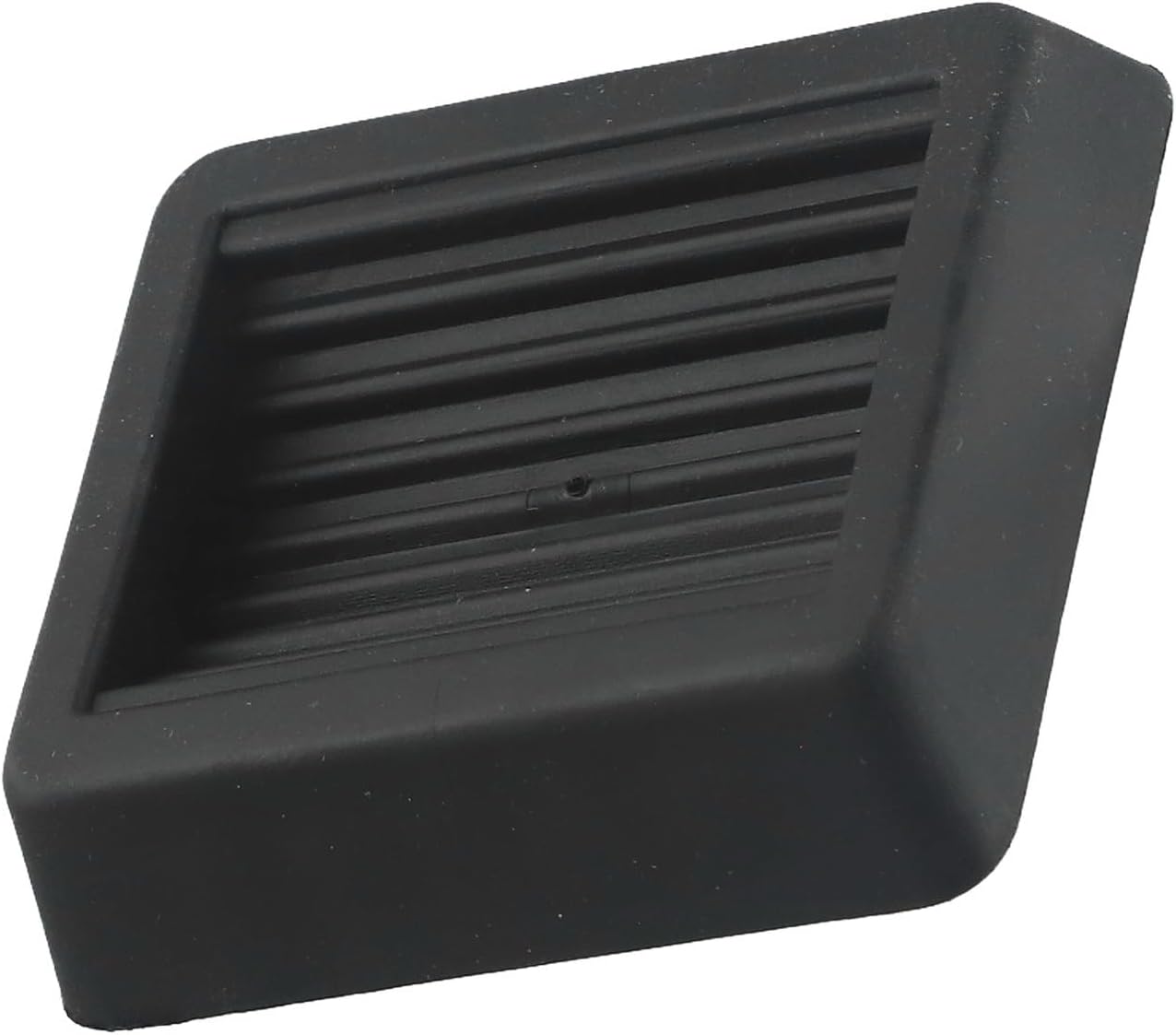 Black Rubber Caster Stoppers 80x80x20mm, Anti-Slip Floor Protector Pads with Grooved Design for Chairs, Desks, Beds, and Pet Cages on Hardwood, Tile, Carpet (1/4 Pack)