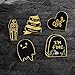 Romanticworks Enamel Lapel Pin Set Badge Pins for Women Girls Backpacks Jackets (P - 5 Pack)