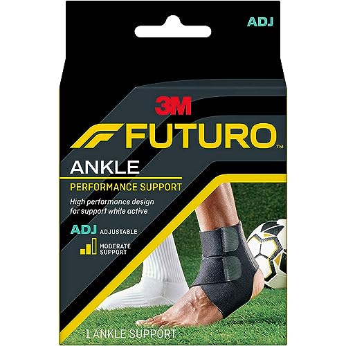 Futuro Sport Moisture Control Ankle Support Adjust to Fit, Pack of 2