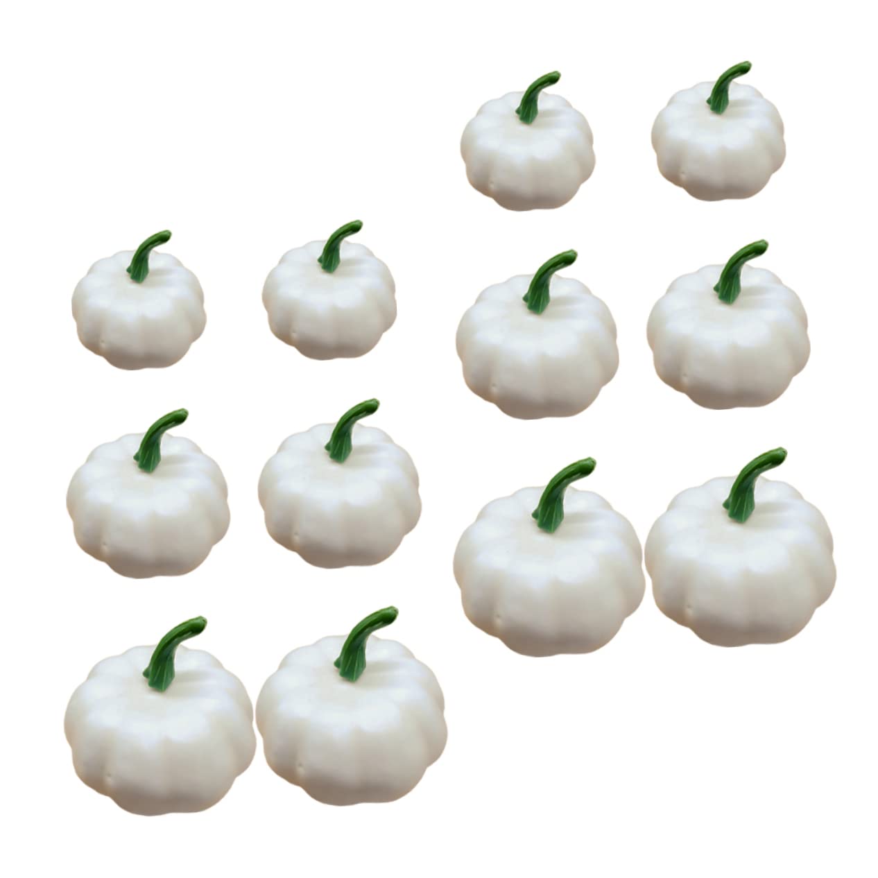 Ciieeo 36 STK Simulierter weißer Kürbis Halloween Pumpkin halloweenkürbis Schaumse lose -Ornament weihnachtsdeko - -Dekorationen Plastik