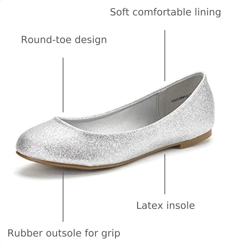 Image of DREAM PAIRS Women's Sole-Simple Ballerina Walking Flats Shoes
