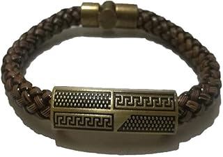 Unisex Leather Bracelet Brown Color code 3005