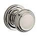 Baldwin PS.TRA.TRR Traditional Passage Knobset with Traditional Round Rose, Polished Nickel