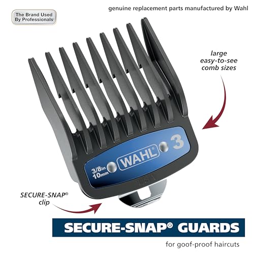 image for Wahl Genuine SECURE-SNAP® Guide Comb Set with Colored Metal Clips and