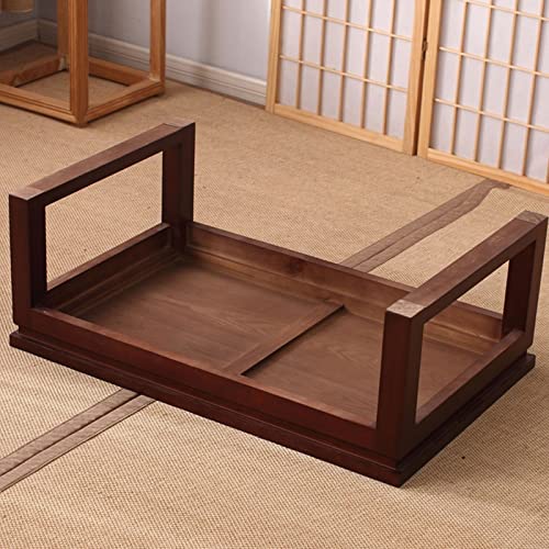 Table basse en bois compacte marron pour travailler et manger dans son salon