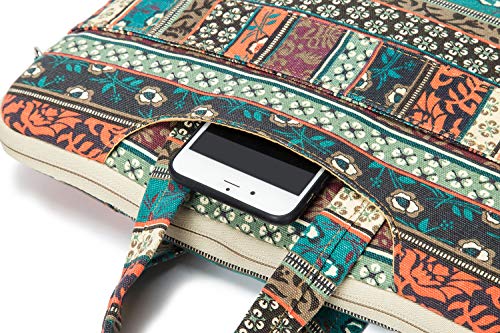 Kinmac New Bohemian 360° Protective Water-Resistant Canvas Laptop shoulder Messenger Sleeve Briefcase case Bag For MacBook Pro 16 inch,LG Gram 16 inch and 15 inch-15.6 inch Laptop4
