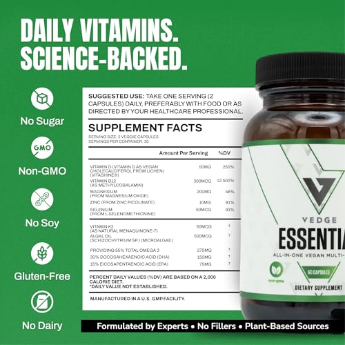 VEDGE Vegan Omega 3 Multivitamin