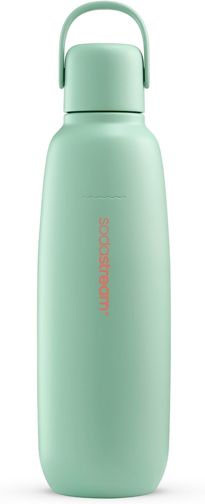 Fizz & Go Cool, Stainless Steel Carbonated Water Bottle 0.9L, Insulated Metal Bottle for Sparkling Water, Compatible with TERRA, ART, ENSO & More in Mint Green