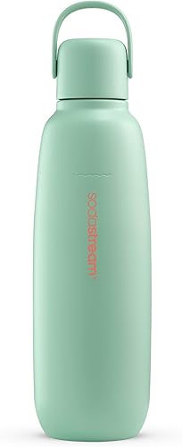 SodaStream Botella de metal Fizz&go Cool de 0.9 L, apta para lavavajillas, compatible con Duo, E-Duo, Terra y mucho más, mantiene el calor y el frío