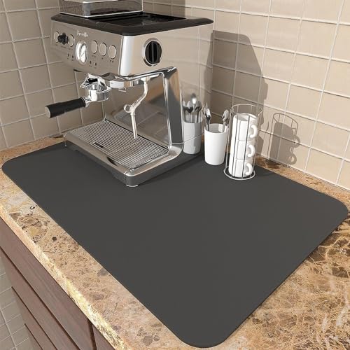 Image of Dish Drying mat for Kitchen Water Absorbent mat Drying mat for Kitchen Utensils Large Dry mat for Kitchen Utensils Drying mat Water Absorbent mats for Kitchen Items - (40 x 60)