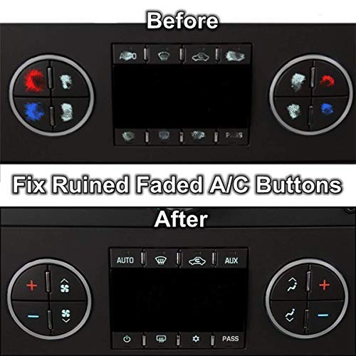 image for StyleZ 3PCS Replacement AC Dash Button Decal Stickers Fix Ruined Faded