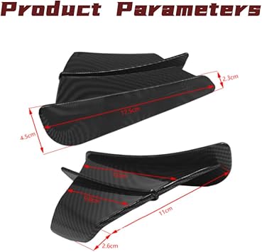 2 PCS Motorcycle Fairing Wing for Yamaha TMAX 560 SP 20232026,Scratch-Resistant wear-Resistant Quick Installation Motorcycle Side Spoiler