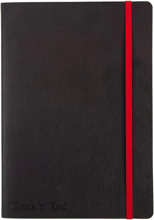 Black n' Red A5 Soft Cover Journal - Ruled with Numbered Pages