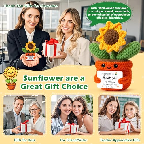 Girasol de ganchillo, el detalle de despedida y gratitud que alegra el corazón 7