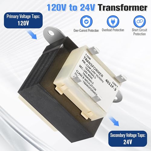 Image of 2 Pack 120V to 24V Transformer Secondary 24V, 0130M00138S 40VA Transformer Compatible with Goodman /Amana /Trane, HVAC Furnace Replacement Part with Foot Mount