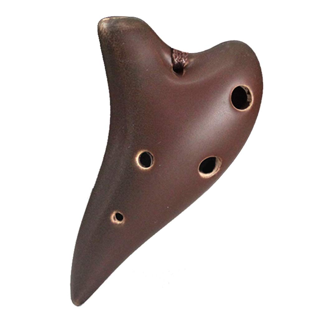 ocarina, Mini Ocarin in terracotta smaltata colorata con Do acuto a 6 fori, ornamenti artistici