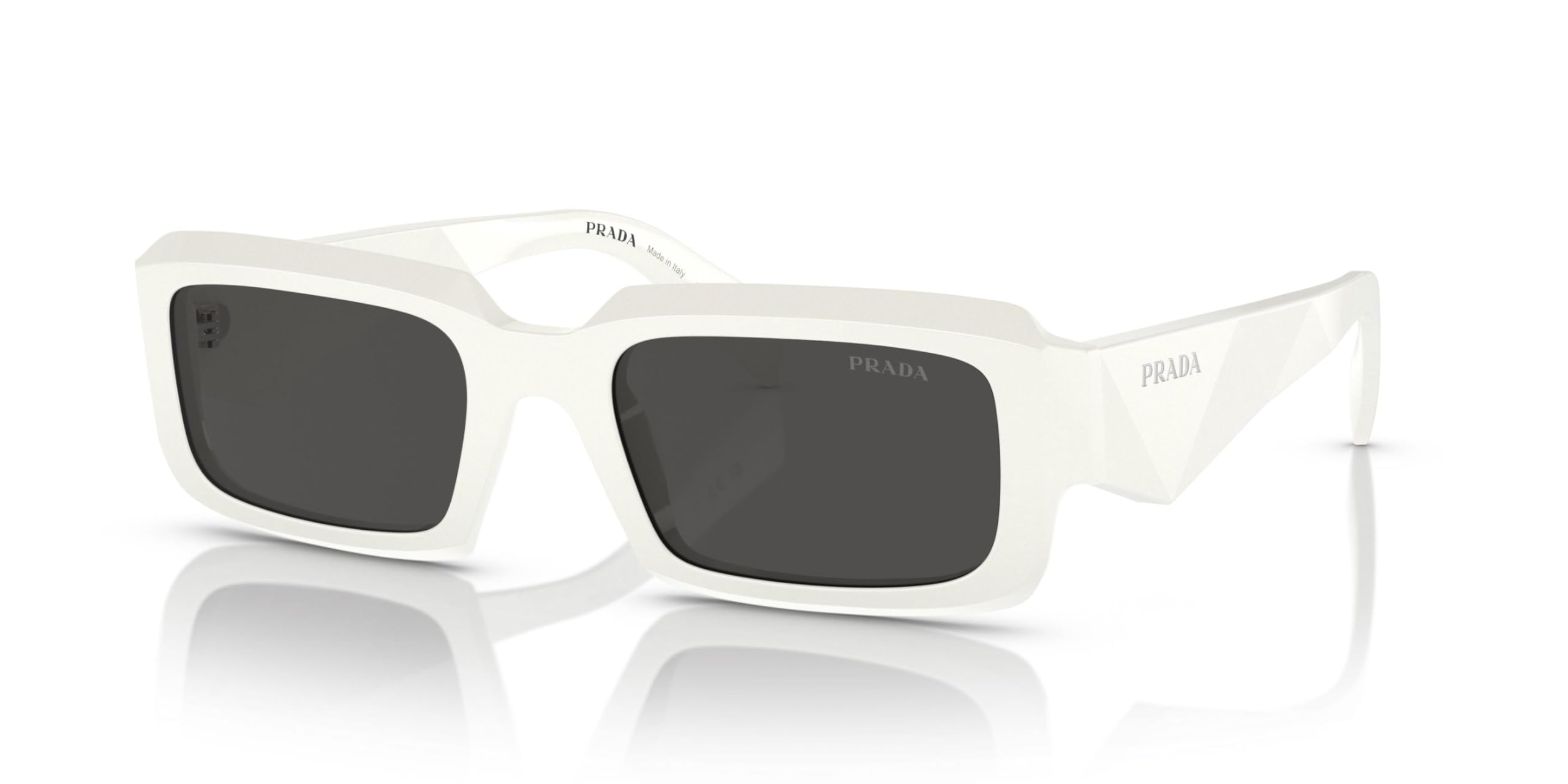 Prada PR 27ZS White/Dark Grey 54/21/145 Herren Sonnenbrille, GRAU