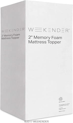 Miniatura 15 de Cubre colchón de espuma viscoelástica WEEKENDER de 2 pulgadas , Memory Foam