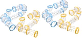 Ipetboom 4 Conjuntos De Tubo De Hamster Kit Dobrável Túnel De Estimação Hamster Tubo De Playground Brinquedos De Enriquecimento De Hamster DIY Túnel De Hamster Gaiola De Hamster Tubo