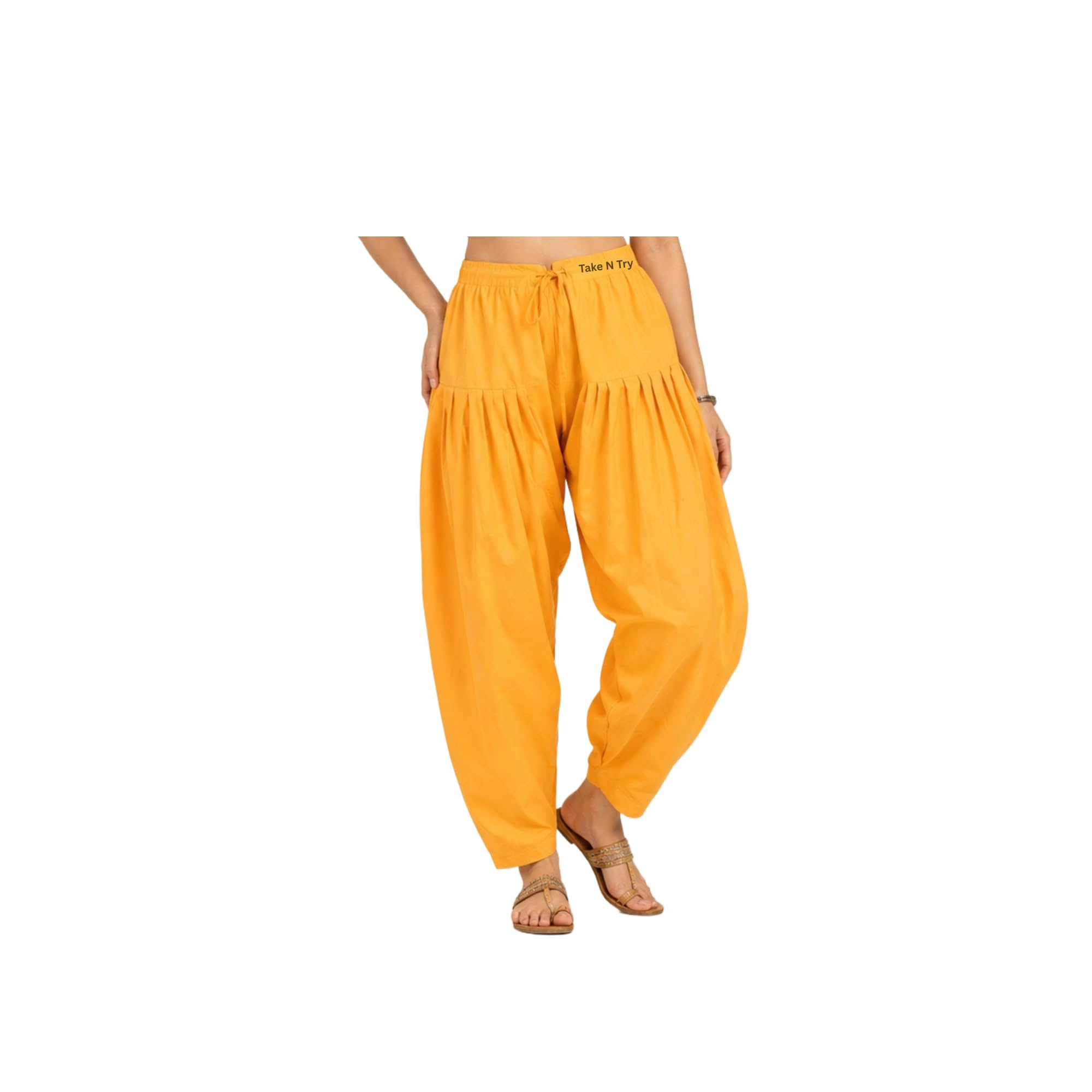 Women's Cotton Semi Patiala Salwar Pants | Free Size up to XXL | Comfortable Loose Fit Punjabi Patiala Bottom Wear for Women & Ladies Without Pocket (1 Piece)-picture-22