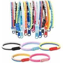 Studico Zip-Zip Hooray Zipper Fidget Bracelets for Kids - Multi-Colored Sensory Toy, 48 Pack