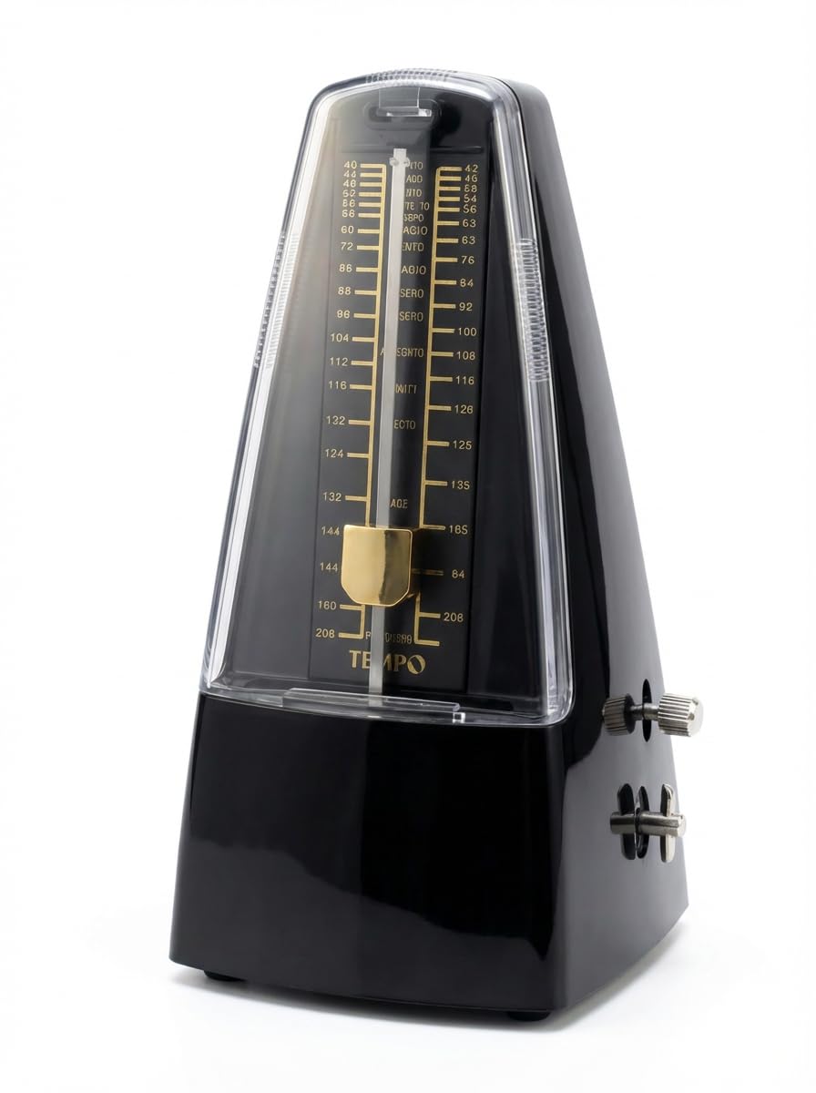 tempo métronome mécanique noir à