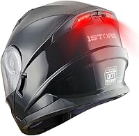 Vista 12 de 1Storm - Casco modular de cara completa para motocicleta, protector solar de doble visera: modelo Modular901, visera ahumada