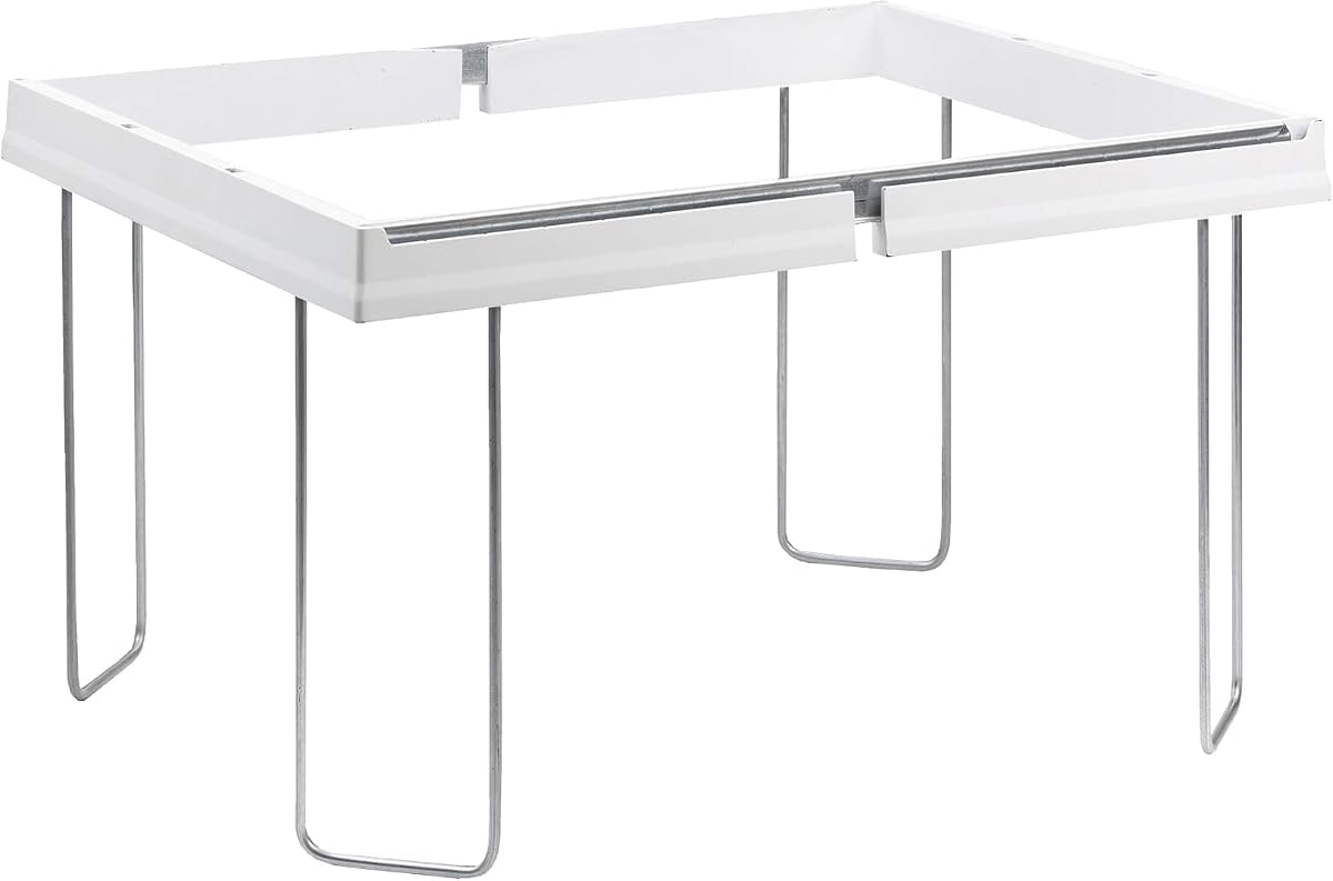 Bastidores de carpetas de archivos colgantes SMEAD, ajustables, 13"de ancho x 9.25" de alto x 16"-24" de largo, blancos y plateados, tamaño de letra (64851)
