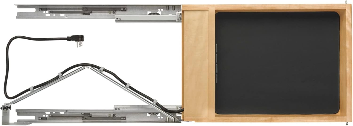 REV-A-SHELF Wood Base Cabinet Charging Drawer Replacement System w/Soft-Close