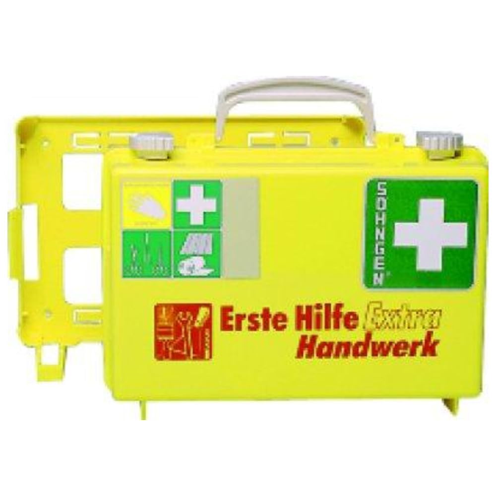 Quick-CD Erste Hilfe Koffer extra Handwerk (mit Füllung, mit Wandhalterung, Koffer aus ABS Kunststoff) 0320125