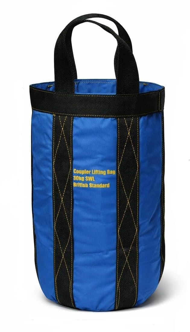 Coupler/Scaffolding Lifting Bag, 30kg SWL, British Standard, Waterproof, Extra Strong with Loops, 48cm x 26cm