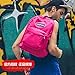 JanSport Mens Classic Mainstream Superbreak Backpack - Cyber Pink / 16.7H X 13W X 8.5D