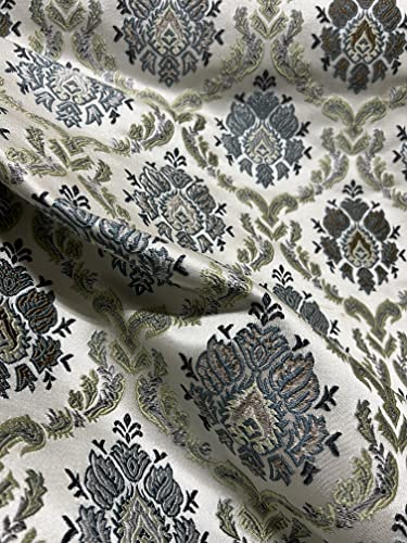 Luxurious Woven Jacquard Damask Fabric for Upholstery and Home Décor – Elegant Heavyweight Textile for Timeless Style – 54" Wide, Available by the Yard (Blue) 6 Luxurious Woven Jacquard Damask Fabric for Upholstery and Home Décor – Elegant Heavyweight Textile for Timeless Style – 54" Wide, Available by the Yard (Blue) - Image 5