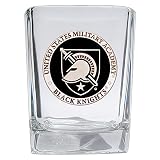 Heritage Pewter United States Military Academy Black Knights Square Shot Glass | Hand-Sculpted 1.5 Ounce Shot Glass | Intricately Crafted Metal Pewter Alma Mater Inlay
