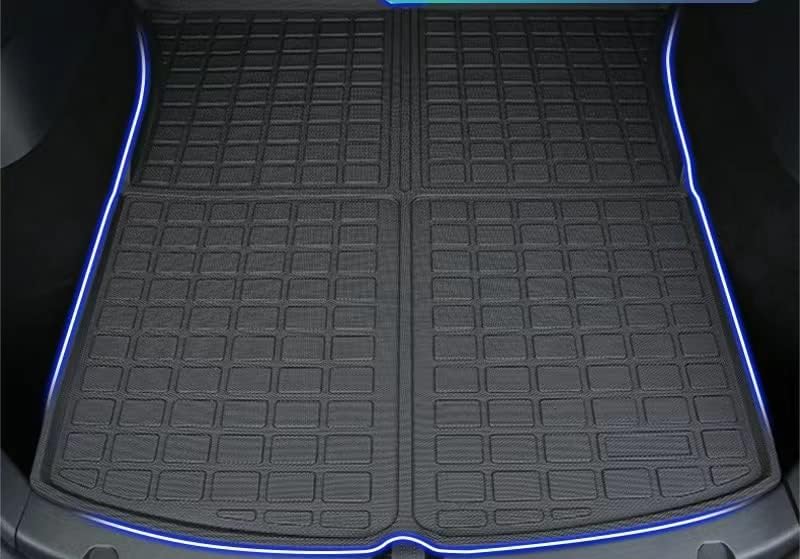 Miniatura 9 de JMIMI Juego de alfombrillas para Tesla modelo Y 2021 2022 2023, material TPE para todo tipo de clima, ajuste personalizado, alfombrillas de carga