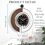 Walnut Marble Dial Clock