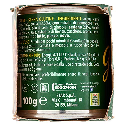 Star Gran Ragù di Carne Classico, 3 X 100g, 300