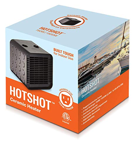 Hotshot™ Ceramic Heater, High/Low Heat Settings, Up To 1500 Watts And 5100 Btu/Hour, Black, 1 Count, Model Number: 9316Cabbx #TOP1