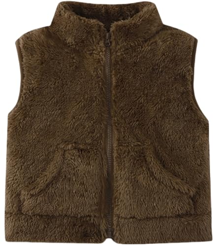 CAHL&FAUO Toddler Fleece Vest with Bear Ears