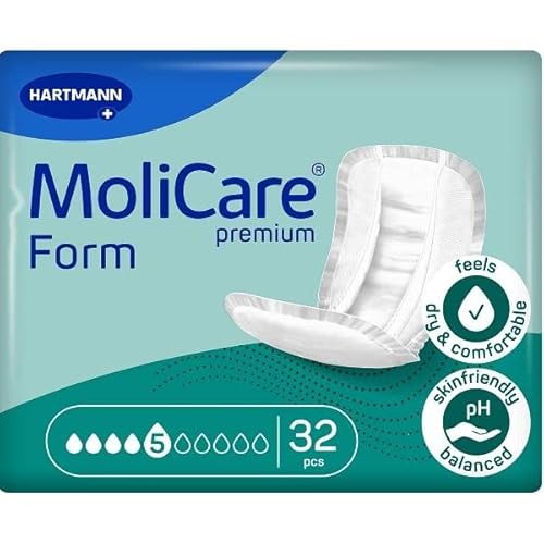 Molicare Premium Form 5 Tropfen, für mittlere Inkontinenz: maximale Sicherheit, extra Auslaufschutz und Diskretion für Frauen und Männer, 32 Stück Cover