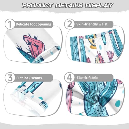 Toddler Girls Leggings Printed Yoga Pants Leggings Hand Drawn Cactus for Kids3