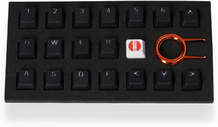Taihao Rubber Keycap Set - Black - 18 pcs